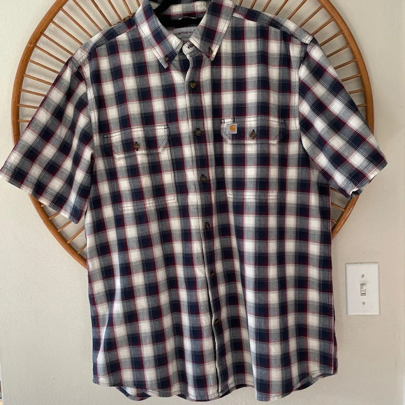 Carhartt plaid button up shirt Size Large - Picture 1 of 6